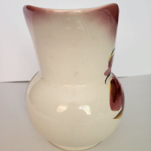 Vintage Hand Painted Ceramic Pitcher With Floral Design Italian - Picture 7 of 9